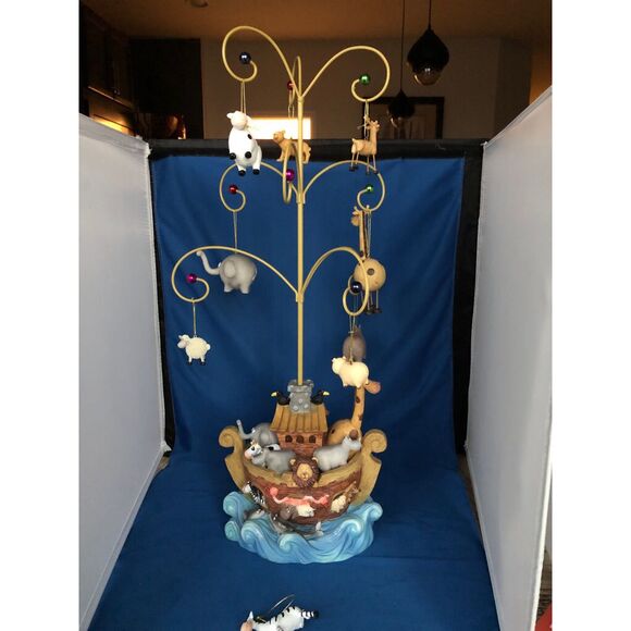 Noah's Ark Ornament Tree 9 Animal Ornaments Member's Mark 24" - Picture 2 of 11